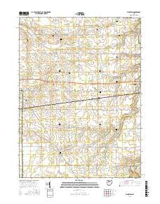 Wharton Ohio Current topographic map, 1:24000 scale, 7.5 X 7.5 Minute, Year 2016