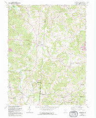 Wilkesville Ohio Historical topographic map, 1:24000 scale, 7.5 X 7.5 Minute, Year 1961