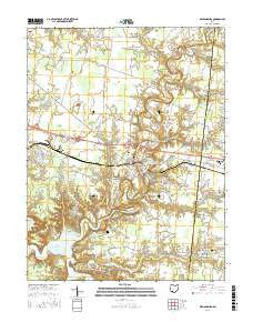 Williamsburg Ohio Current topographic map, 1:24000 scale, 7.5 X 7.5 Minute, Year 2016
