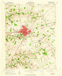 Wilmington Ohio Historical topographic map, 1:24000 scale, 7.5 X 7.5 Minute, Year 1961