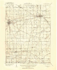 Winchester Indiana Historical topographic map, 1:62500 scale, 15 X 15 Minute, Year 1916
