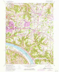 Withamsville Ohio Historical topographic map, 1:24000 scale, 7.5 X 7.5 Minute, Year 1961