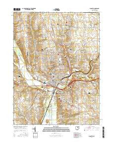 Wooster Ohio Current topographic map, 1:24000 scale, 7.5 X 7.5 Minute, Year 2016