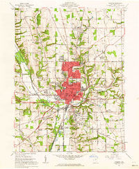 Wooster Ohio Historical topographic map, 1:24000 scale, 7.5 X 7.5 Minute, Year 1961