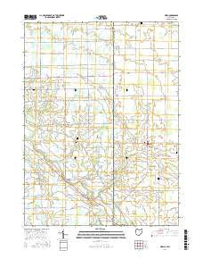 Wren Ohio Current topographic map, 1:24000 scale, 7.5 X 7.5 Minute, Year 2016