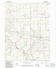Wren Ohio Historical topographic map, 1:24000 scale, 7.5 X 7.5 Minute, Year 1960
