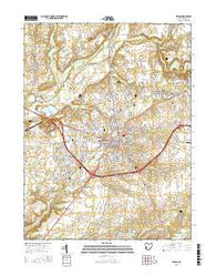 Xenia Ohio Current topographic map, 1:24000 scale, 7.5 X 7.5 Minute, Year 2016