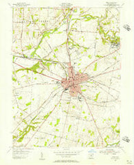 Xenia Ohio Historical topographic map, 1:24000 scale, 7.5 X 7.5 Minute, Year 1955