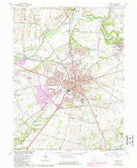 Xenia Ohio Historical topographic map, 1:24000 scale, 7.5 X 7.5 Minute, Year 1965