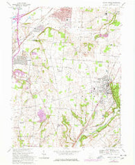 Yellow Springs Ohio Historical topographic map, 1:24000 scale, 7.5 X 7.5 Minute, Year 1968