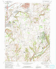 Yellow Springs Ohio Historical topographic map, 1:24000 scale, 7.5 X 7.5 Minute, Year 1968