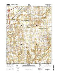 Yellow Springs Ohio Current topographic map, 1:24000 scale, 7.5 X 7.5 Minute, Year 2016
