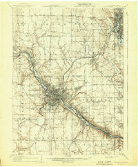 Youngstown Ohio Historical topographic map, 1:62500 scale, 15 X 15 Minute, Year 1908