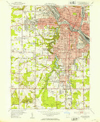 Youngstown Ohio Historical topographic map, 1:24000 scale, 7.5 X 7.5 Minute, Year 1951
