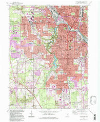 Youngstown Ohio Historical topographic map, 1:24000 scale, 7.5 X 7.5 Minute, Year 1994