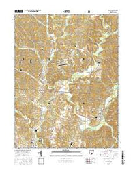 Zaleski Ohio Current topographic map, 1:24000 scale, 7.5 X 7.5 Minute, Year 2016