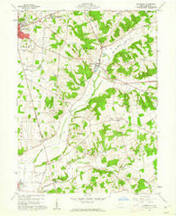 Zanesfield Ohio Historical topographic map, 1:24000 scale, 7.5 X 7.5 Minute, Year 1960