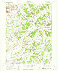 Zanesfield Ohio Historical topographic map, 1:24000 scale, 7.5 X 7.5 Minute, Year 1960