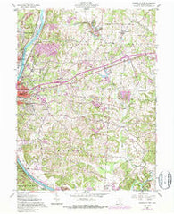 Zanesville East Ohio Historical topographic map, 1:24000 scale, 7.5 X 7.5 Minute, Year 1961