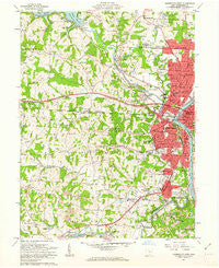 Zanesville West Ohio Historical topographic map, 1:24000 scale, 7.5 X 7.5 Minute, Year 1961