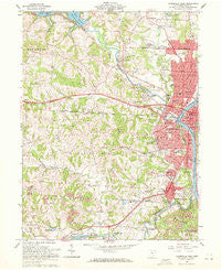 Zanesville West Ohio Historical topographic map, 1:24000 scale, 7.5 X 7.5 Minute, Year 1961