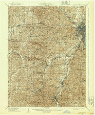 Zanesville Ohio Historical topographic map, 1:62500 scale, 15 X 15 Minute, Year 1910