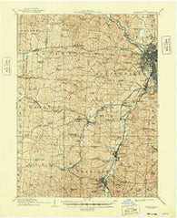 Zanesville Ohio Historical topographic map, 1:62500 scale, 15 X 15 Minute, Year 1910