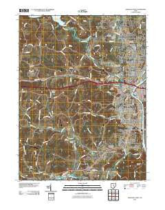 Zanesville West Ohio Historical topographic map, 1:24000 scale, 7.5 X 7.5 Minute, Year 2010