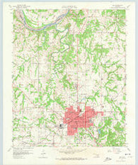 Ada Oklahoma Historical topographic map, 1:24000 scale, 7.5 X 7.5 Minute, Year 1958