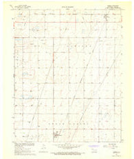 Adams Oklahoma Historical topographic map, 1:24000 scale, 7.5 X 7.5 Minute, Year 1967