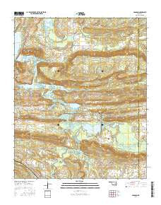 Adamson Oklahoma Current topographic map, 1:24000 scale, 7.5 X 7.5 Minute, Year 2016