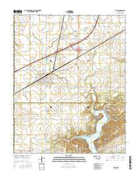 Afton Oklahoma Current topographic map, 1:24000 scale, 7.5 X 7.5 Minute, Year 2016