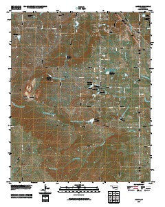 Ahloso Oklahoma Historical topographic map, 1:24000 scale, 7.5 X 7.5 Minute, Year 2010