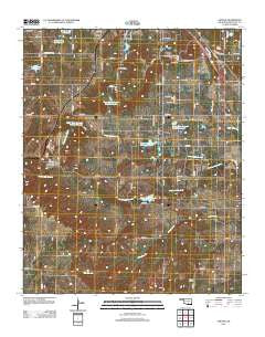 Ahloso Oklahoma Historical topographic map, 1:24000 scale, 7.5 X 7.5 Minute, Year 2012