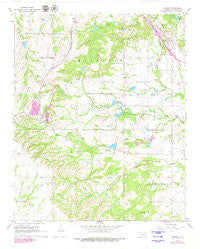 Ahloso Oklahoma Historical topographic map, 1:24000 scale, 7.5 X 7.5 Minute, Year 1967