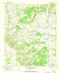 Ahloso Oklahoma Historical topographic map, 1:24000 scale, 7.5 X 7.5 Minute, Year 1967