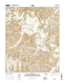 Alex Oklahoma Current topographic map, 1:24000 scale, 7.5 X 7.5 Minute, Year 2016