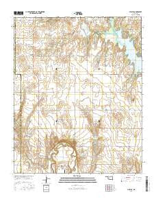 Alfalfa Oklahoma Current topographic map, 1:24000 scale, 7.5 X 7.5 Minute, Year 2016