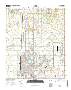 Altus Oklahoma Current topographic map, 1:24000 scale, 7.5 X 7.5 Minute, Year 2016