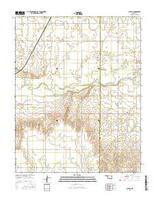 Alva SE Oklahoma Current topographic map, 1:24000 scale, 7.5 X 7.5 Minute, Year 2016