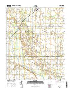 Ames Oklahoma Current topographic map, 1:24000 scale, 7.5 X 7.5 Minute, Year 2016