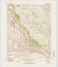 Ames Oklahoma Historical topographic map, 1:62500 scale, 15 X 15 Minute, Year 1956
