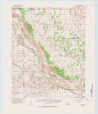 Ames Oklahoma Historical topographic map, 1:62500 scale, 15 X 15 Minute, Year 1956