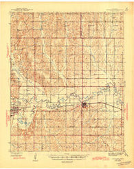 Anadarko Oklahoma Historical topographic map, 1:62500 scale, 15 X 15 Minute, Year 1945