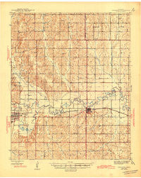 Anadarko Oklahoma Historical topographic map, 1:62500 scale, 15 X 15 Minute, Year 1945