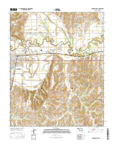 Anadarko East Oklahoma Current topographic map, 1:24000 scale, 7.5 X 7.5 Minute, Year 2016