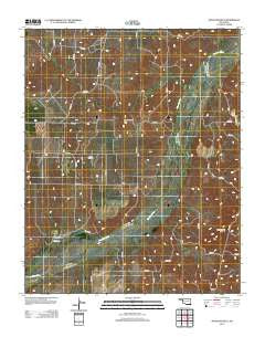 Antelope Hills Oklahoma Historical topographic map, 1:24000 scale, 7.5 X 7.5 Minute, Year 2012