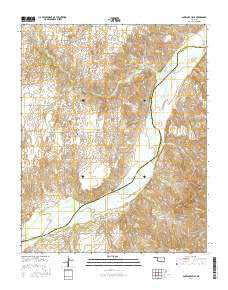 Antelope Hills Oklahoma Current topographic map, 1:24000 scale, 7.5 X 7.5 Minute, Year 2016