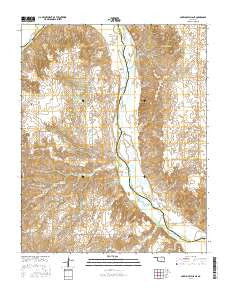 Antelope Hills NE Oklahoma Current topographic map, 1:24000 scale, 7.5 X 7.5 Minute, Year 2016