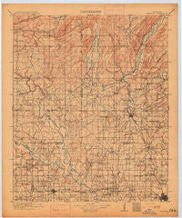 Antlers Oklahoma Historical topographic map, 1:125000 scale, 30 X 30 Minute, Year 1912